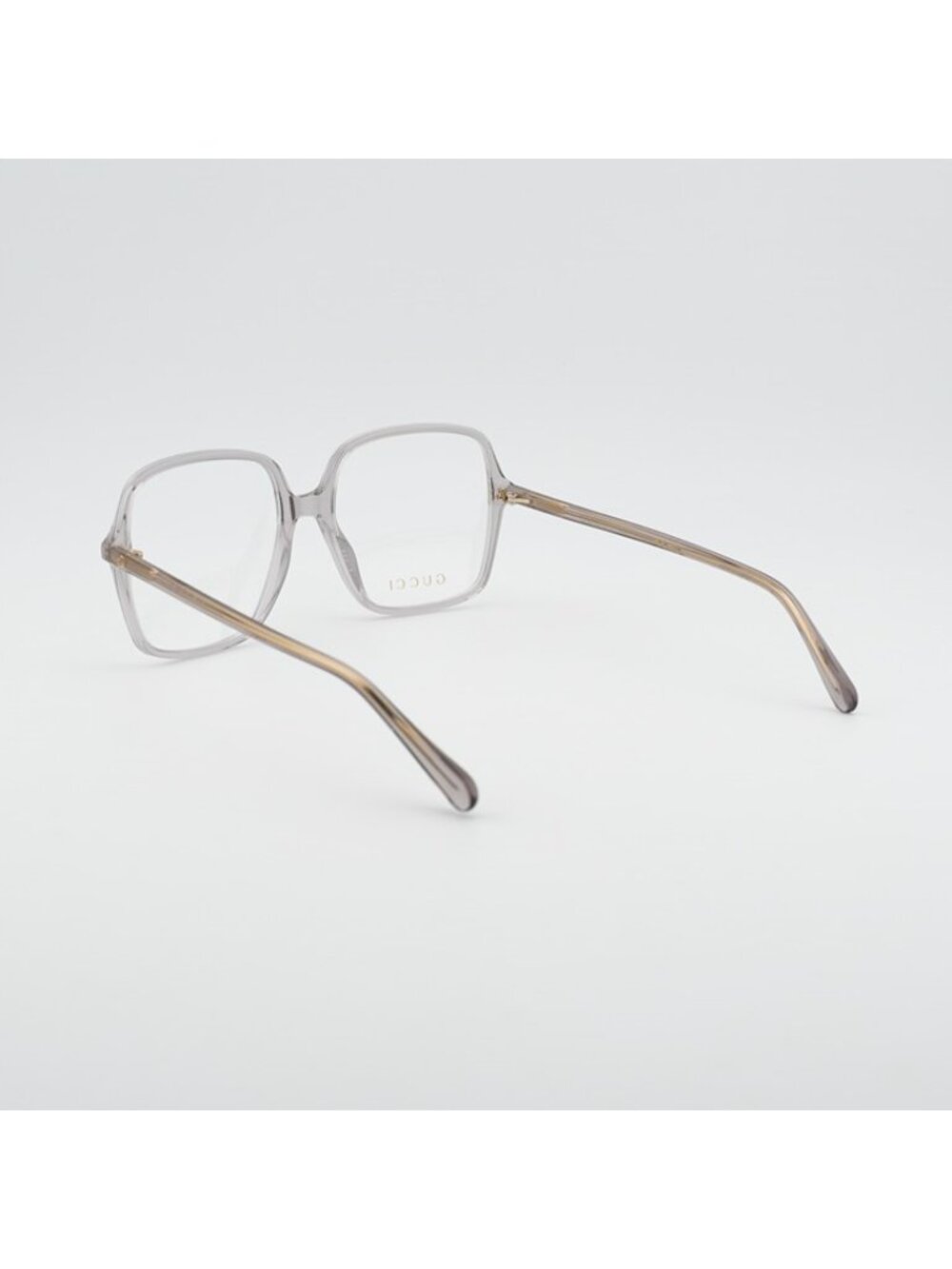 Gucci GG1003O 012 Eyeglasses Transparent Grey 53mm Square Frame - Picture 10 of 11